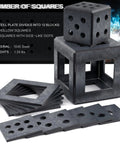 12 Piece Welding Practice Kit with One Eighth Inch Coupons for Beginners and Eleven Gauge Mild Steel Sheets, dice and cube frames.
