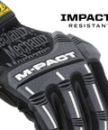 M Pact Open Cuff Gloves With Abrasion Resistant Build High Impact Knuckle Protection Black X Large close-up