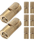 Eight Pack Brass Barrel Hinges For Jewelry Boxes And Cabinets Vintage Style Small Hidden Hinges shown in detailing