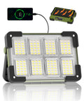 Go-To Solar Rechargeable Work Light With Stand, 120W Flood Light, 144 LED, 10000 Lumens, IP66 Waterproof