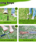 Using the 40 Inch Stainless Steel Soil Probe With Ejector and Foot Pedal for Easy Lawn Garden and Farm Soil Sampling and Testing steps.