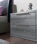 Gray Wood Grain Contact Paper 24x200 Self Adhesive Peel And Stick For Cabinets on nightstand drawers