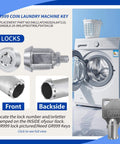 GR999 coin laundry machine key and commercial washer with lock examples