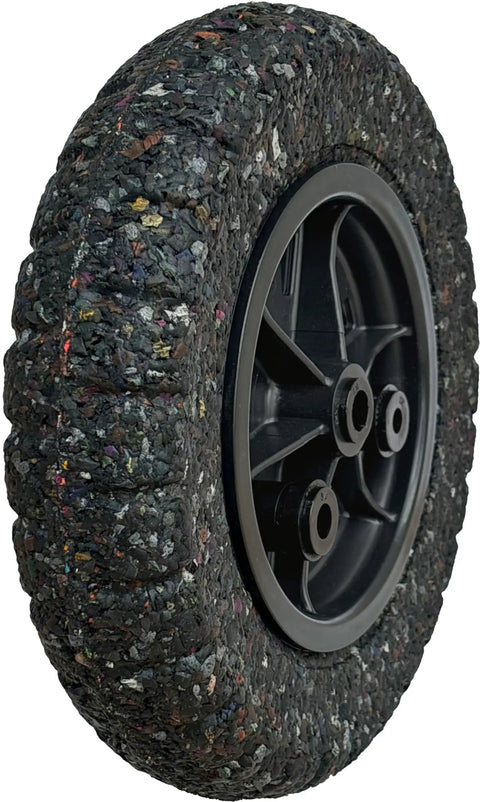 Beefy 14 Inch Wheelbarrow Tire With Flat Free Design Made From Recycled Rubber Delivers 440 Pounds Capacity And Universal Axle Fit
