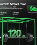 Beefy 2 Piece Grow Tent Support Poles 48x48 Inches Hanging Bars with 19mm diameter frame holding 120 lbs for 4x4 grow tent