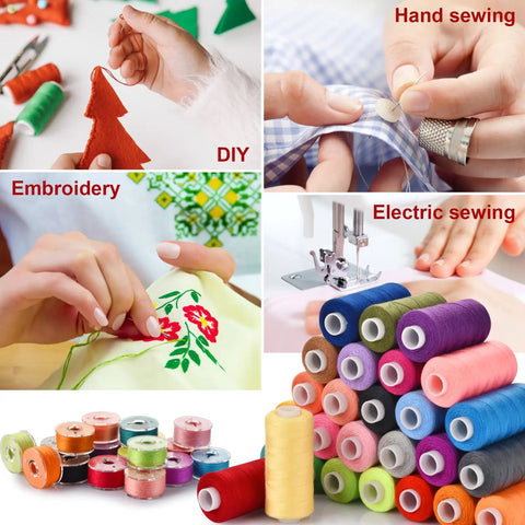 Real Deal Polyester Sewing Thread Kit With 36 Vibrant Shades And Prewound Bobbins Built For Machine Quilting Embroidery And Craft Hustles Straight Up Designed To Outlast Your Daily Stitching Sessions