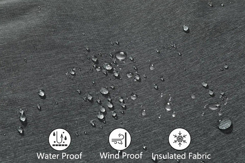 Women's Snow Ski Jacket Cozy Warm Winter Coat Waterproof Windproof fabric with water droplets, Charcoal Heather.