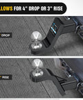 Heavy Duty Trailer Hitch Ball Mount With 2 Inch Ball And 5/8 Inch Hitch Pin Clip For 2 Inch Receiver, 7500 Lb Gross Towing