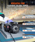 Heavy Duty Lawn Mower Blade Sharpener Delivering Serious Kick With A Gutsy 500 Watt Motor And Seven Inch Grinding Wheel for various blade types.