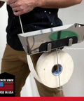 Hands Free Drywall Mud Pan Holder And Tape Spool On Belt For Easy Taping Belt Clip Secures A 12 Inch Pan Keeps Compound Handy