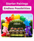 Lit Assorted Rainbow Latex Balloons 100 Pack 12 Inch Round Helium Balloons For Birthday Parties Bridal Showers Weddings And Party Decor