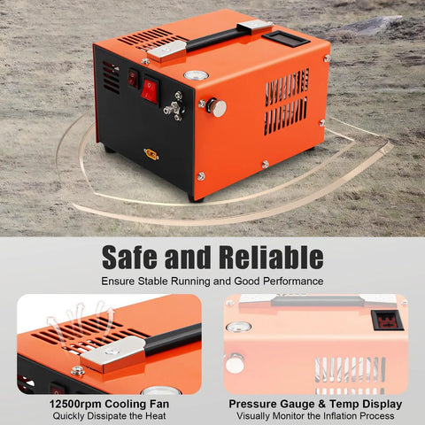 Fujaops 4500 Psi Pcpcp Air Compressor With Brushless Motor High Pressure Pump For Air Rifles Scuba Bottles Paintball Tanks Dual Power Supply Fast Inflation And Reliable Performance Great Gear