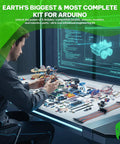 Person assembling components from the Ultimate Arduino Starter Kit With Five Main Boards And 100 Plus Parts For IoT And Smart Robot Projects