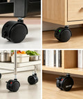 Smooth As Silk Heavy Duty 1.5 Inch Swivel Caster Wheels Set Of Four, durable black wheels under office furniture and carts.