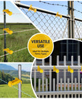 25 Pack Tube Post Insulators For Electric Fence T Post Extender Insulators Universal Fit For Round Pipe Or White Vinyl Picket Fence Keeps Wire Three And A Half Inches From Posts Non Slip Grip Yellow