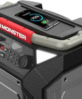 Rockin Roller 270 Portable Indoor Outdoor Bluetooth Speaker with 200 Watts Power on display, showing charging feature.