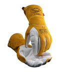 Workhorse Goat Grain Welding Gloves For TIG And Multi Tasking With Split Cowhide Back Four Inch Extended Cuff