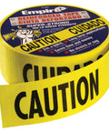 Caution Barricade Tape 3 Inch Wide 500 Feet Yellow Heavy Duty Plastic Safety Tape Roll Pack Of Four For Worksite Hazards