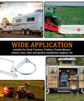 200 Piece Heavy Duty Pin Assortment Kit For Trailers, Tractors, Trucks, Mowers And Farm Equipment showing applications on vehicles