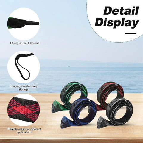 Fishing Rod Sleeve 4 Pack For Poles Rod Socks And Covers Durable Protector Sleeves To Shield Your Gear Fits Most Standard Sized Rods