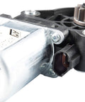 Close-up of Replacement 25 Series Electric RV Step Motor Assembly for 12V DC with sealed connectors, auto extends and retracts.