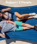 Curved Bar Hammock With Stand For Two People Heavy Duty Frame Detachable Pillow And Portable Carrying Bag For Outdoor And Indoor Use Navy Blue
