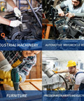 Collage showing uses of the 390-Piece Stainless Steel Self Tapping Screw Set For Metal And Sheet Metal with Hex Washer Head.