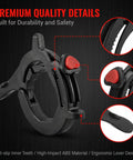 Solid Motorcycle Throttle Cruise Control Lock With Adjustable Abs Mount For 1 2 To 1 5 Inch Tubes Universal Fit close-up of ergonomic lever design and anti-slip features.