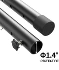 Heavy Duty Folding Table Risers 8 Pack Adjustable Leg Extenders For Straight And Bent Legs Solid back saver upgrade detailing height adjustment mechanism.