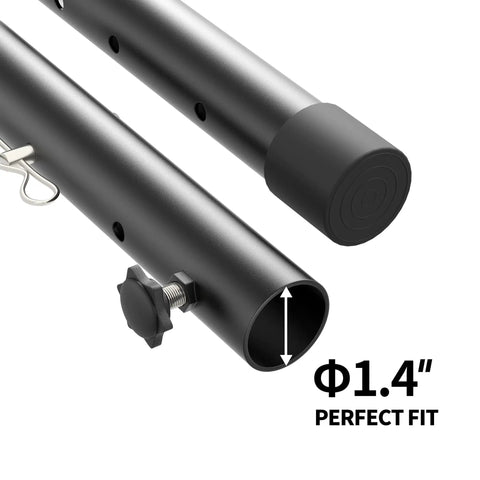 Heavy Duty Folding Table Risers 8 Pack Adjustable Leg Extenders For Straight And Bent Legs Solid back saver upgrade detailing height adjustment mechanism.