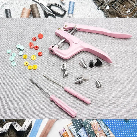 All-In-One Snap Button Set With Pliers Kit For DIY Sewing And Crafting, 300 Plastic And Metal Snaps, Includes 25 Plastic Colors And 5 Metal Colors, Screwdriver And Bases, Great For Scrapbooking