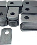 Steel Weld Tabs 1 in wide by 1.5 in high with 3 eighth inch hole and 1 eighth inch thick unpainted mild steel brackets pack of 100