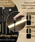 Image showcasing touch-sensitive dimmable switch for LED Recessed Wall Panel Lights Kit With 3 Fixtures For Wood Slat Panels Oak Acoustic Or Solid Wood Slats Slick Easy Install Downlight Bar Style Lights To Elevate Home Decor And Commercial Spaces.