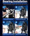 Steps using the Gimbal Bearing Puller And Installer DIY Kit For Alpha Alpha One MR Bravo OMC Cobra And Volvo Sterndrive Systems