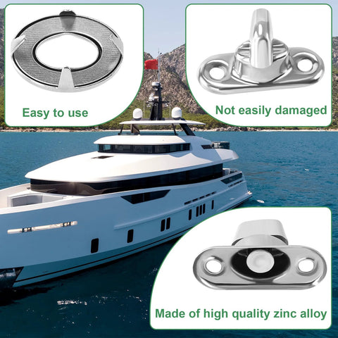 Mxxipp 15-piece marine grade twist-lock fasteners set; zinc alloy rustproof canvas quarter-turn fasteners for boats