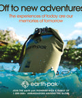 Roll Top Waterproof Dry Bag For Kayak Gear And Boat Essentials That Keeps Your Phone Safe In A Waterproof Case shown in water