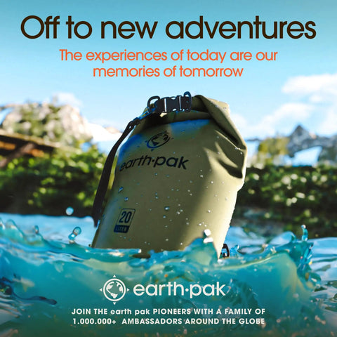 Roll Top Waterproof Dry Bag For Kayak Gear And Boat Essentials That Keeps Your Phone Safe In A Waterproof Case shown in water