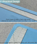 HLZC 2 Piece Hem Ruler Set For Quilting And Pressing Hems Clear Grid Markings Non-Slip Hot Iron Template Tool For Home Sewing Projects 17 And 12 Inch Sizes showing 2 in 1 practical design.