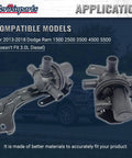 Straight Up Oem Replacement Three Way Coolant Valve Bypass Heater Control For 2013 To 2018 Dodge Ram 1500 2500 3500 4500 5500 Heavy Duty Cooling System Smooth Ride, close up view.