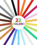 22 Color PCL Filament Refill For Start Plus 3D Pen, vibrant color strands in a circular layout, highlighting variety for easy 3D printing.