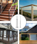 Invisible Cable Railing Kit For 2x2 And 4x4 Posts With Swage Tensioner Hardware showcased on decks and stairs