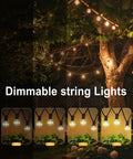 Outdoor 100Ft Globe String Lights With 52 Dimmable G40 LED Bulbs Shatterproof IP44 Waterproof Connectable Patio Lighting