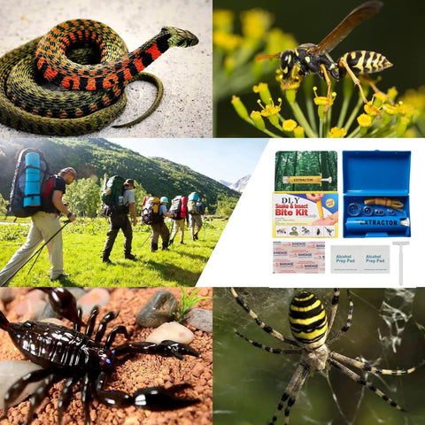 Go To Outdoor Bite And Sting Suction Kit For Hiking And Camping Venom Extractor with CPR Face Shield