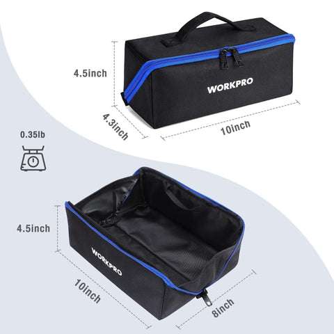 Heavy Duty 10 Inch Tool Bag With Zipper Wide Mouth Pouch All Purpose Organizer Tote 3 Pack Built Tough From 1680D Oxford Cloth With Dual Zippers For Tools And Parts