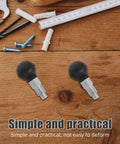 Two Pack Stainless Steel Spring Loaded Pin With Ball Head For Gym Equipment, 16mm Thread Diameter on a wooden surface