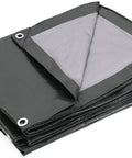 Heavy-Duty Waterproof Tarp 30x40 Ft Finished Size 29 Ft 2 In By 39 Ft 4 In 8 Mil Reversible Multi-Use Green Silver Outdoor Cover
