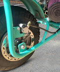 Close-up of Left Hydraulic Disc Brake Master Cylinder Caliper Assembly for Baja Doodle Bug DB30 Blitz Dirt Bug Mini Bike