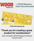 Slick Microdial Tapering Jig For Hella Precise Table Saw And Band Saw Angles With Smooth Adjustments, yellow jig with adjustment features.