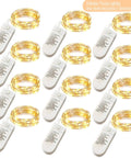 20 LED Fairy Lights On 6.5ft Silver Wire Battery Powered With Timer, Warm White Glow, 8 Lighting Modes for various setups