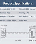 Specifications for Child Proof Door Lock And Cat Door Latch, showing chain length, material, size, and quantity